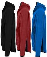 Galaxy By Harvic Men's 3-Pack Polar Fleece Tech Zip Hoodie