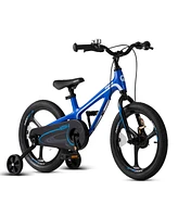 RoyalBaby Moon-5 16" Magnesium Kids Bicycle with Training Wheels, Blue