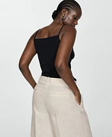 Mango Women's Linen Bermuda Shorts