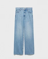 Mango Women's Danila Wide Leg High-Rise Jeans