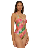 Becca Women's Mirage Metallic One-Piece Swimsuit