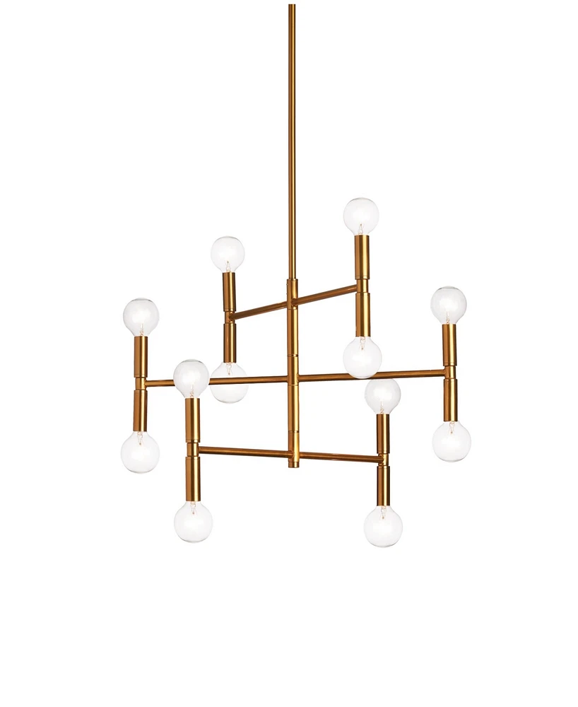 Dainolite 15" Metal Ava 12 Light Chandelier