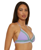 Becca Women's Fiesta Halter V-Neck Bikini Top