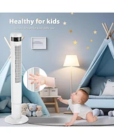 Kismile 43 inch Tower Fan Portable Electric Oscillating Fan Quiet Remote Control Bladeless Floor Fan 3-Speed Wind Mode 12H Timer Bedroom Office
