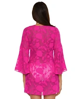 Becca Women's Victoria Garden Burnout Tunic Cover-Up
