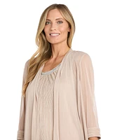 R & M Richards Women's Embellished-Neck Jacket Dress