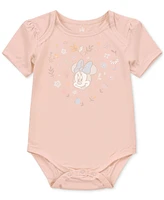 Disney Baby Girls Minnie Mouse Short-Sleeve Bodysuits, Set of 3