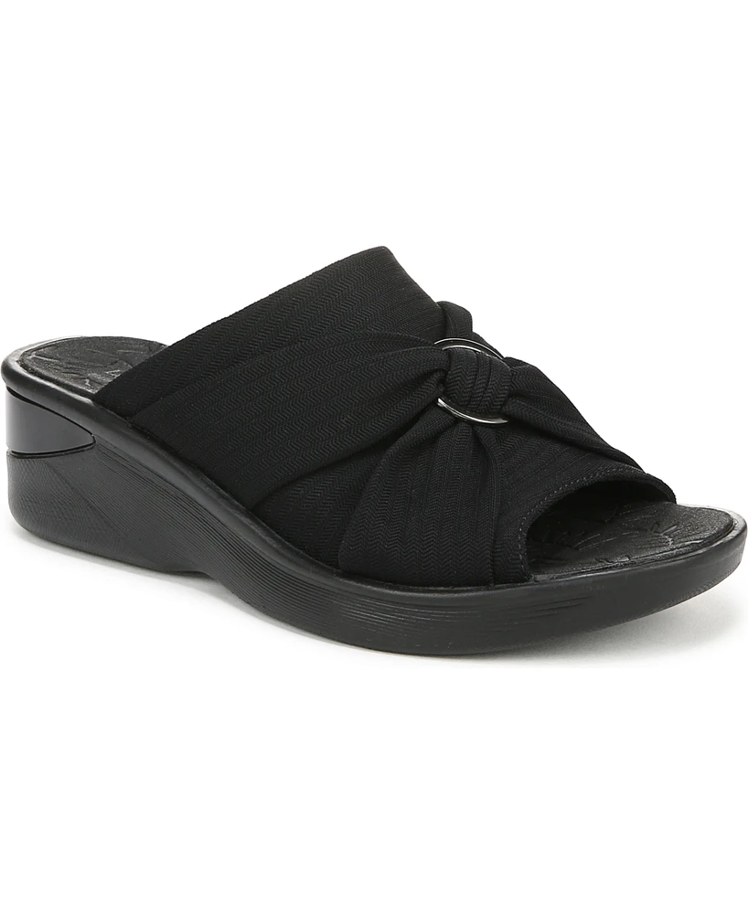 BZees Women's Serenade Washable Slide Wedge Sandals