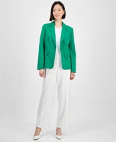 Tahari Asl Women's Linen-Blend Blazer, Regular & Petite