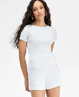 I.n.c. International Concepts Women's Short-Sleeve Sweater, Exclusively at Macy's