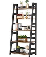 Tribesigns 5-Tier Bookshelf Modern Bookcase, 5 Shelf Ladder Book Storage Organizer for Living Room, Home Office