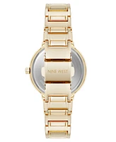 Nine West Women's Quartz Everyday Round and Gold-Tone Metal Alloy Watch