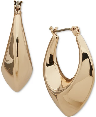 Dkny Pointed Puffy Medium Hoop Earrings, 1.18"