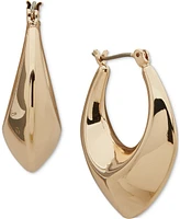 Dkny Pointed Puffy Medium Hoop Earrings, 1.18"