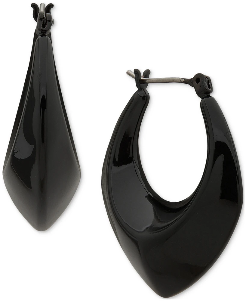 Dkny Pointed Puffy Medium Hoop Earrings, 1.18"