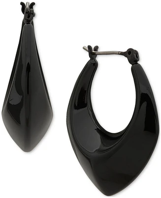 Dkny Pointed Puffy Medium Hoop Earrings, 1.18"
