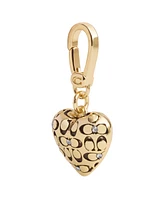 Coach Faux Stone Collectible Signature Quilted Heart Charms