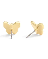 Coach White Enamel Signature Butterfly Stud Earrings