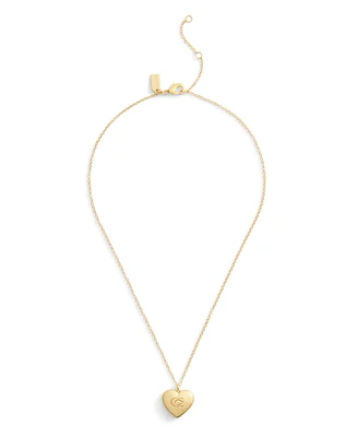 Coach Signature Puffy Heart Pendant Necklace