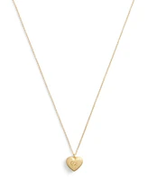 Coach Signature Puffy Heart Pendant Necklace