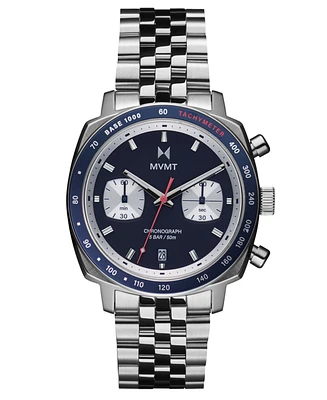 Mvmt Men's Mulholland Racer Silver Tone Stainless Steel Bracelet Watch, 42mm