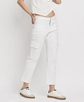 Vervet Women's High Rise Cargo Straight Jeans