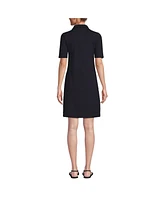 Lands' End Women's Starfish Elbow Sleeve Polo Dress