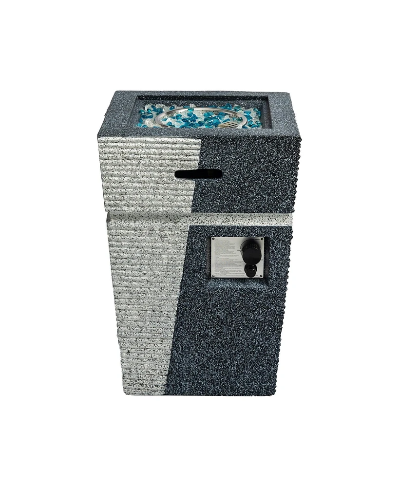 Outdoor Concrete Fire Pit Column Propane Fire Pit Patio Gas Fire Pit