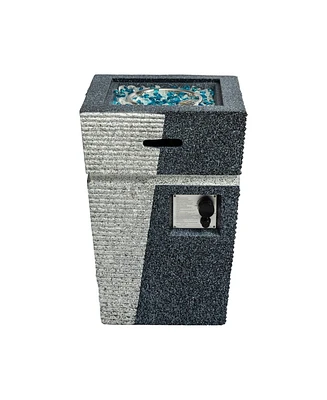 Outdoor Concrete Fire Pit Column Propane Fire Pit Patio Gas Fire Pit