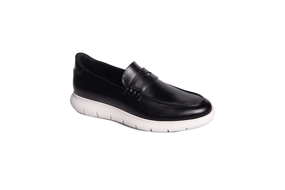 Marc Joseph New York Men's Douglas Street Hands-Free Slip On Technology Lightweight Leather Penny Loafers