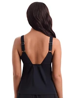 ShapeSolver Sport by Mimi Flamingo Women's Scoopneck Tankini Swim Top