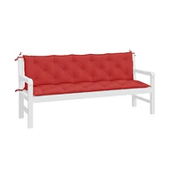 Garden Bench Cushions 2 pcs Red 70.9"x19.7"x2.8" Oxford Fabric