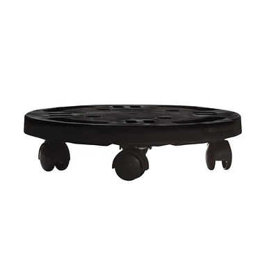 Plant Trolley with Wheels Diameter 11.8" Black 374.8 lb