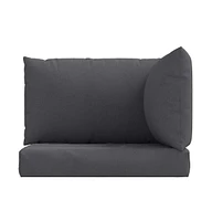 Pallet Cushions 3 pcs Melange Anthracite Fabric
