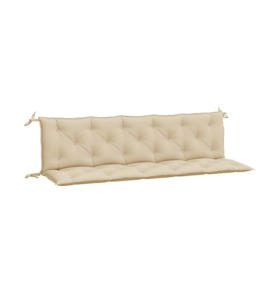 Garden Bench Cushions 2 pcs Beige 70.9"x19.7"x2.8" Oxford Fabric