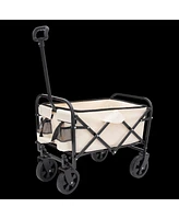 Collapsible Wagon Cart with Liners & Cover for Versatility