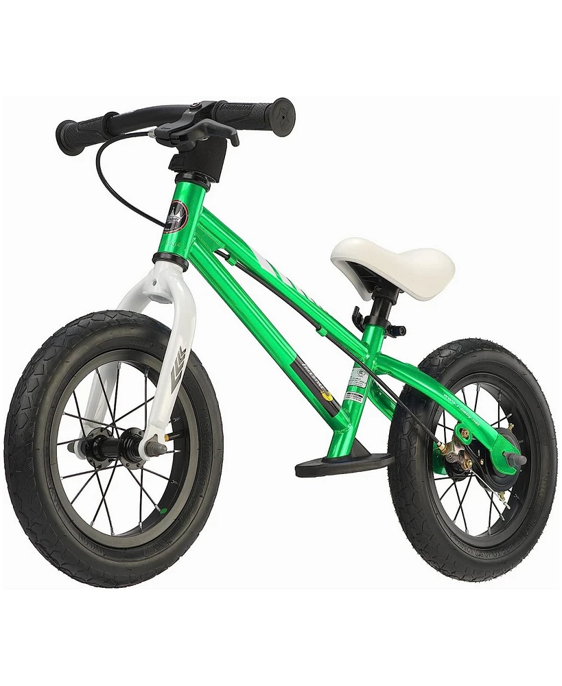 RoyalBaby Freestyle Balance Bike with Dual Handbrakes, 12 Inch Tire Wheels, and Adjustable Seat for Kids Ages 2 to 5 Years, Green