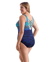 Longitude by Mimi Flamingo Just Shine Triple X Back Tank One Piece Swimsuit