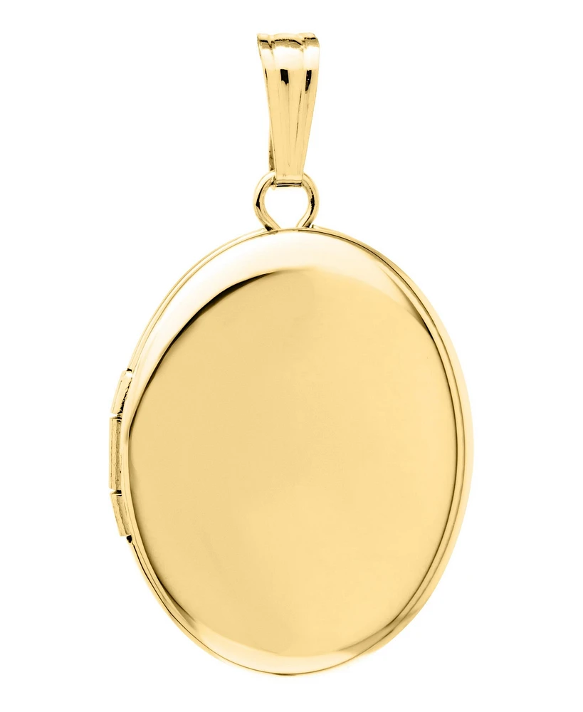 Yellow Gold Filled Oval 14mm Polished Locket for Women