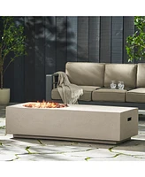 Modern Concrete Fire Pit Table: Chic & Multi-Functional with 50,000 Btu