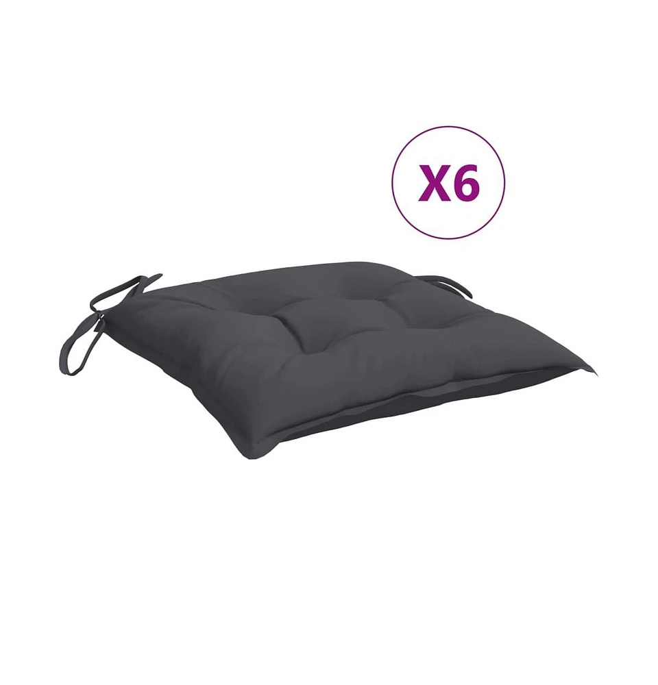 Chair Cushions 6 pcs Anthracite 19.7"x19.7"x2.8" Oxford Fabric