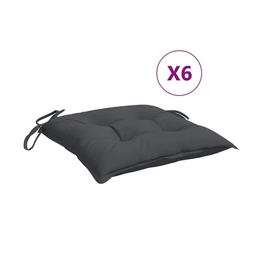 Chair Cushions 6 pcs Anthracite 19.7"x19.7"x2.8" Oxford Fabric