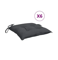 Chair Cushions 6 pcs Anthracite 19.7"x19.7"x2.8" Oxford Fabric