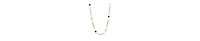 2028 Faux Cultivated Pearl Blue Glass Bead Long Necklace