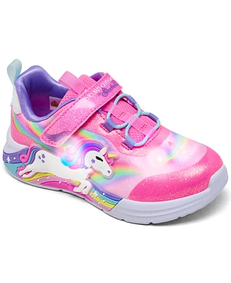 Skechers Little Girls S-Lights: Unicorn Chaser Stay-Put Closure Light-Up Casual Sneakers from Finish Line