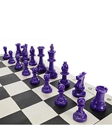 We Games Color Bright Plastic Staunton Tournament Chess Pieces with 3.75 in. King - Half Chess Set of Chess Pieces Only