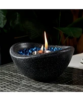 Tabletop Fire Pit Black, Outdoor & Indoor Fire Pit, Portable Concrete Fire Pit, Personal Ethanol Fireplace, Outdoor Table Top Fire Pit, Mini Fire Pit