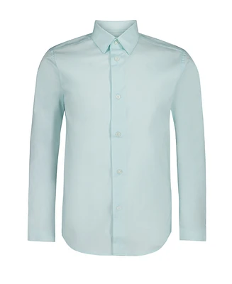 Calvin Klein Big Boys Long Sleeve Stretch Fashion Solid Poplin Shirt