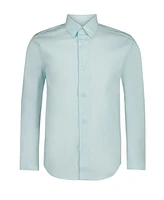 Calvin Klein Big Boys Long Sleeve Stretch Fashion Solid Poplin Shirt
