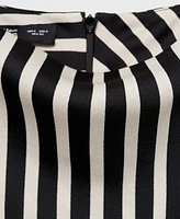 Mango Women's Striped Perkins Collar Blouse Top